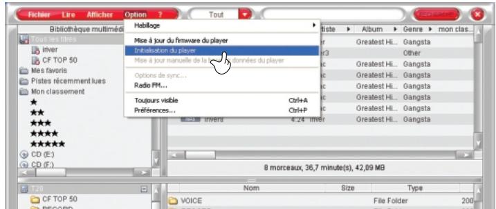 IRIVER PLUS 2 - Initialisation de l'appareil (formatage) - 1