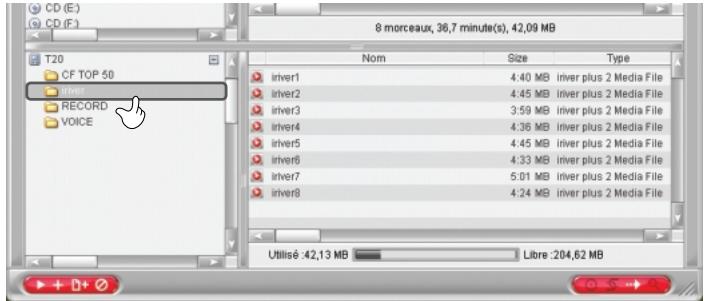 IRIVER PLUS 2 - Supprimer des dossiers sur l'appareil - 1