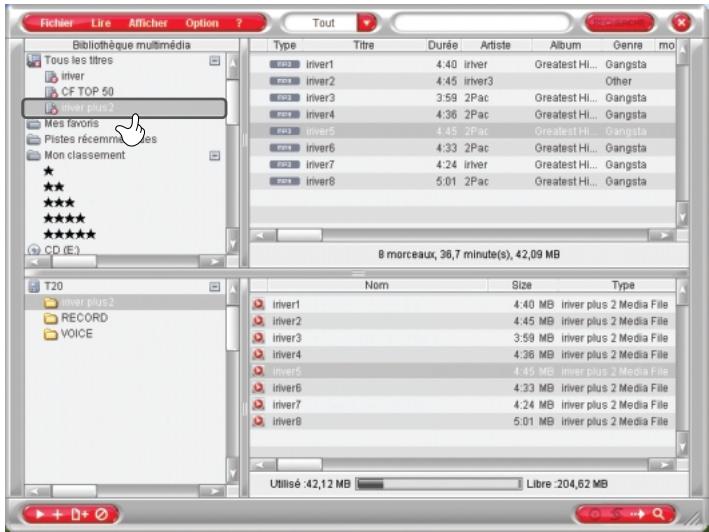 IRIVER PLUS 2 - Création d'une playlist dans iriver plus 2 - 1