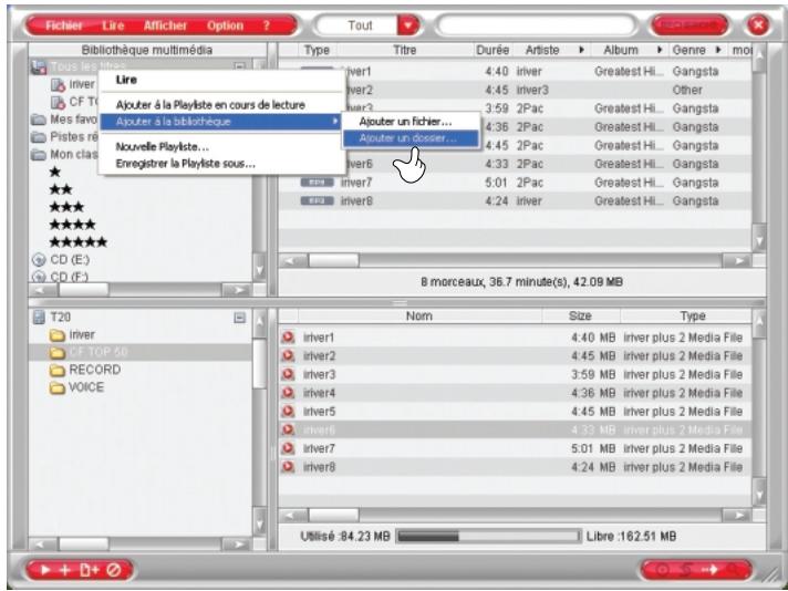 IRIVER PLUS 2 - Ajout de titres provenant du PC dans la bibliothèque - 1