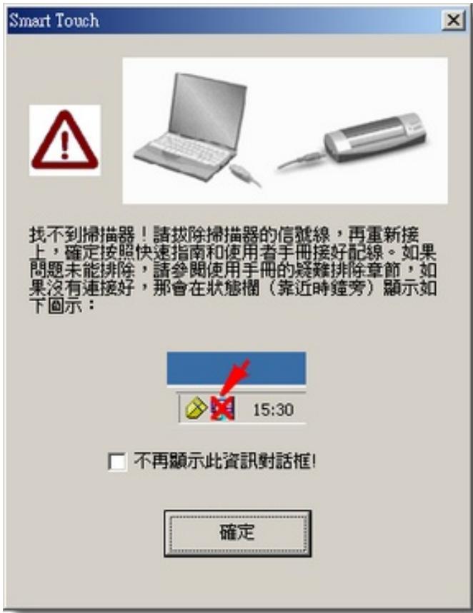 PLUSTEK OPTICARD 820 - 掃描器連接狀態 - 1