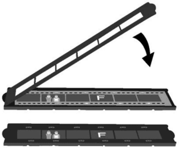 PLUSTEK OPTICFILM 7200 - Usando o portador de tira de这部电影 - 1