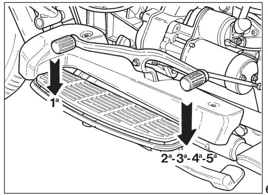 MOTO GUZZI CALIFORNIA TOURING - Brake pedal for left front brake and rear brake («A» in fig. 16) - 2