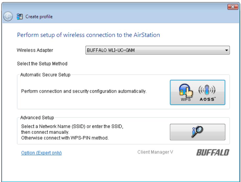 BUFFALO WLI-UC-GNM : AIRSTATION N-TECHNOLOGY 150MBPS USB 2.0 CLIENT - Automatic Secure Setup and Advanced Setup - 1
