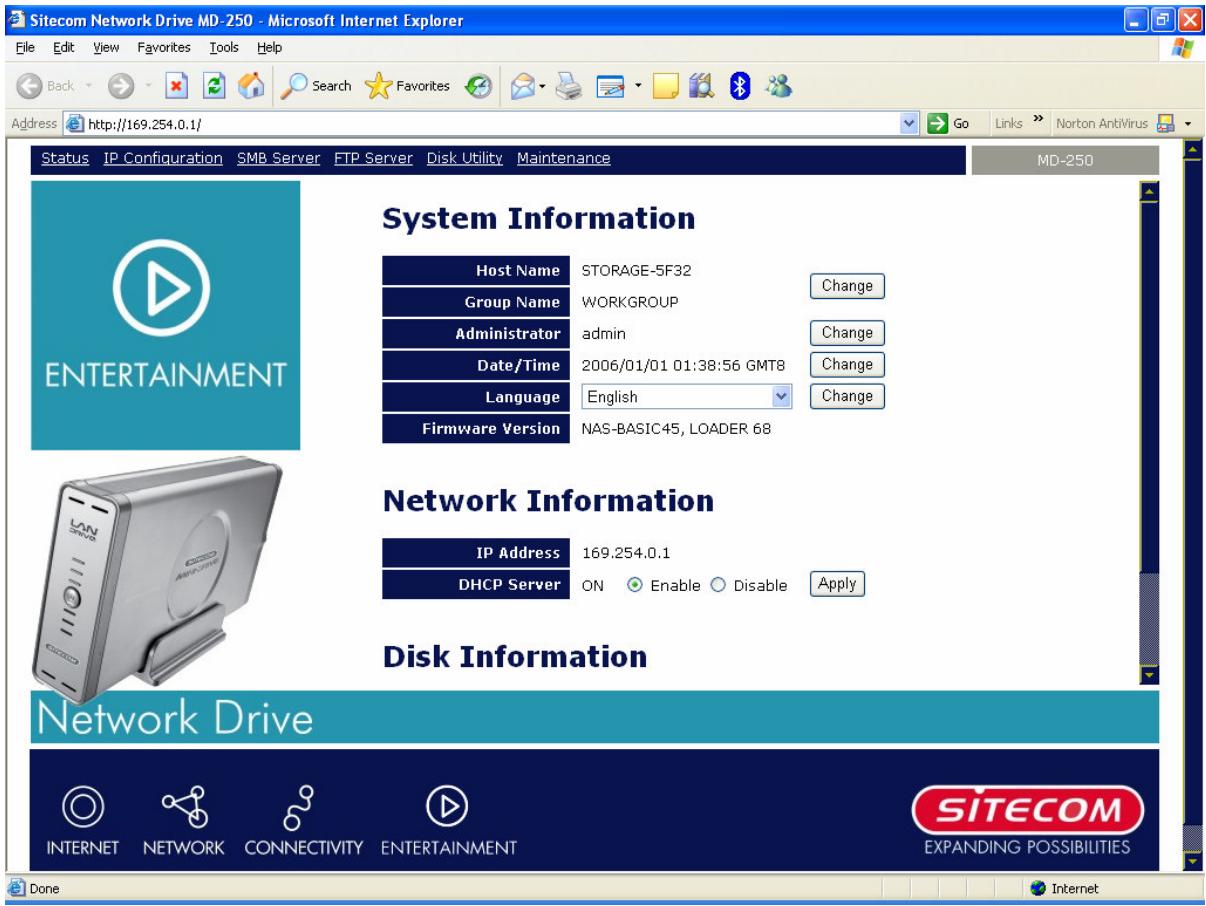 SITECOM MD-250 - Status - System Information - 1