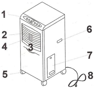 H&B H&B AC-9001 - NOM ET FONCTION DE CHAQUE PARTIE - 1