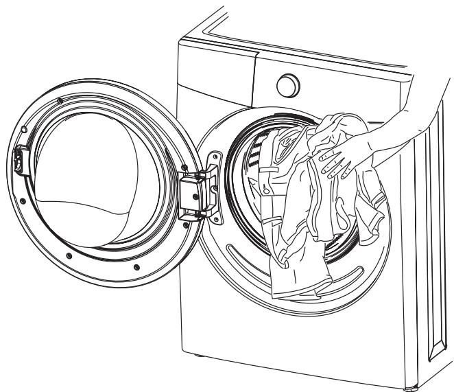 FRIGIDAIRE FAFS4474LN - Ajoutez la charge à la laveuse. - 1