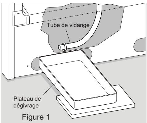 FRIGIDAIRE FFU14F7H - Pour dégivrer les modèles de congélateurs verticaux munis d'un dispositif de vidange de l'eau de dégivrage : - 1