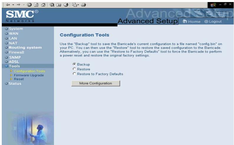 SMC 7404BRA - Outils de configuration - 1