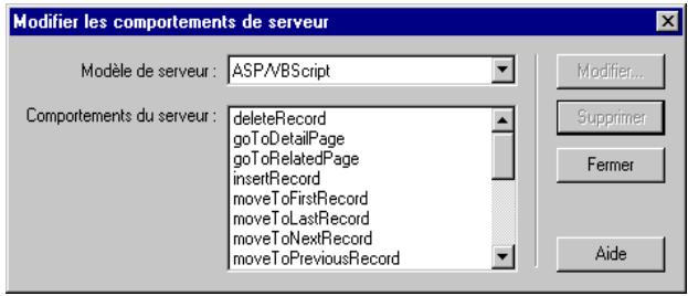 MACROMEDIA DREAMWEAVER MX-ULTRADEV 4 - Modification de comportements de serveur personnalisés - 1