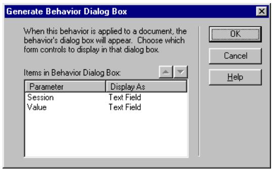 MACROMEDIA DREAMWEAVER MX-ULTRADEV 4 - Création d'une boîte de dialogue pour le comportement de serveur - 2