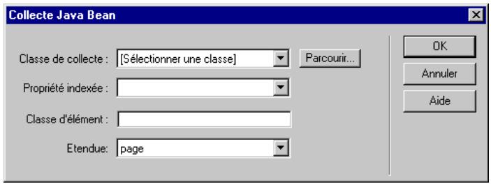 MACROMEDIA DREAMWEAVER MX-ULTRADEV 4 - Pour définir un ensemble javabeans comme source de données : - 1