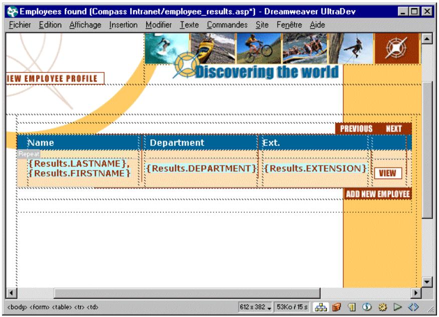 MACROMEDIA DREAMWEAVER MX-ULTRADEV 4 - Utilisation de la fenêtre live data - 1