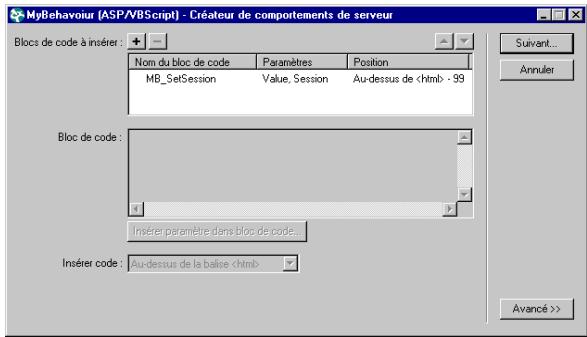 MACROMEDIA DREAMWEAVER MX-ULTRADEV 4 - Modification de comportements de serveur personnalisés - 2