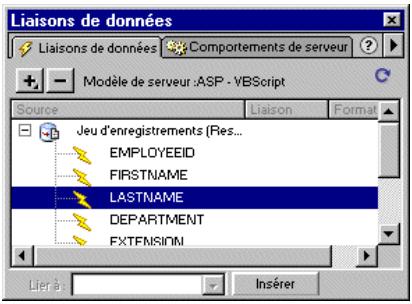 MACROMEDIA DREAMWEAVER MX-ULTRADEV 4 - Pour ajouter un texte dynamique : - 1