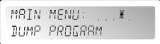 JBSYSTEMS LIGHT DLP6 - MAIN MENU - DUMP PROGRAM: - 2