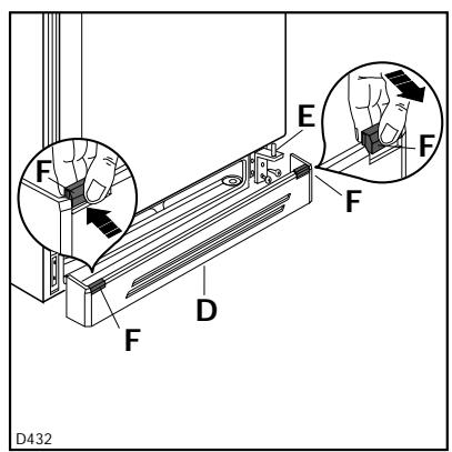 CASTOR CM2650F - Wijzigen van de draairichting van de deur van het invriesvak (Fig. 6) - 1
