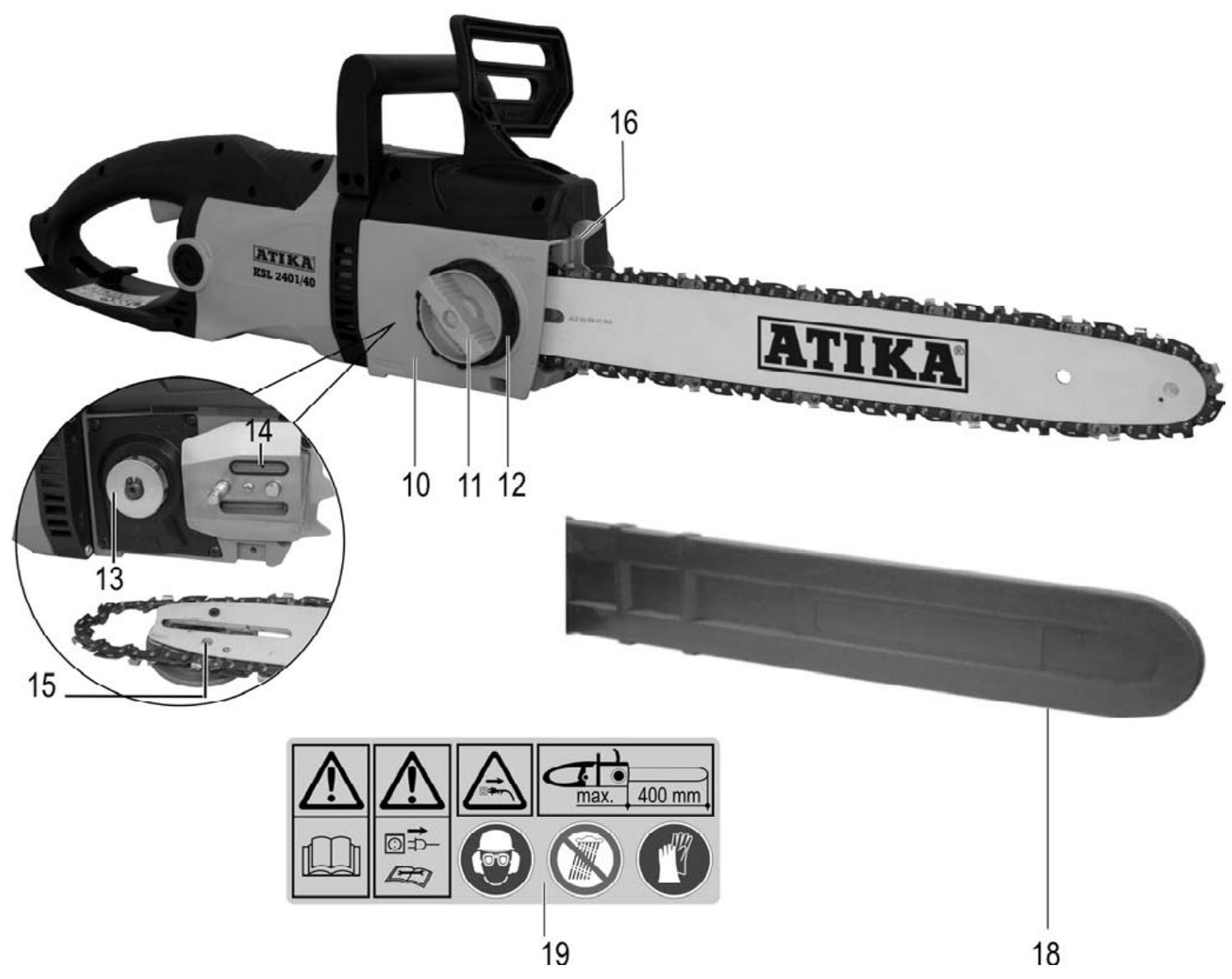 ATIKA KSL 2401-40 - Chain saw - 8