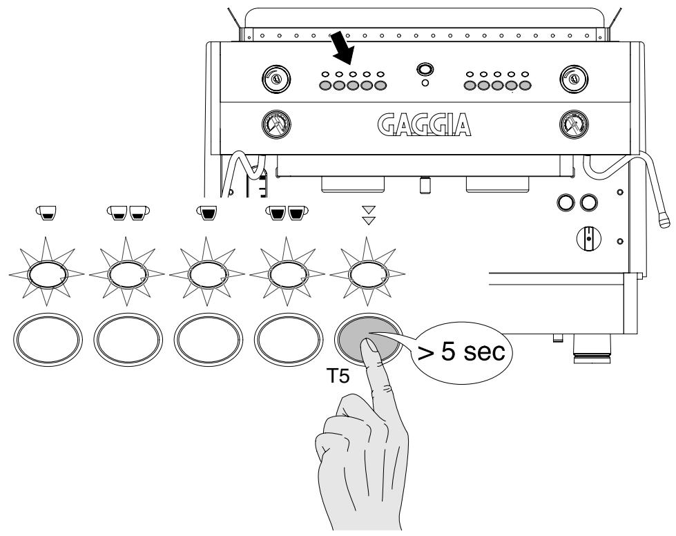 GAGGIA D90 - PROGRAMMAZIONE DOSI DEL TEA (ACQUA CALDA) - 1
