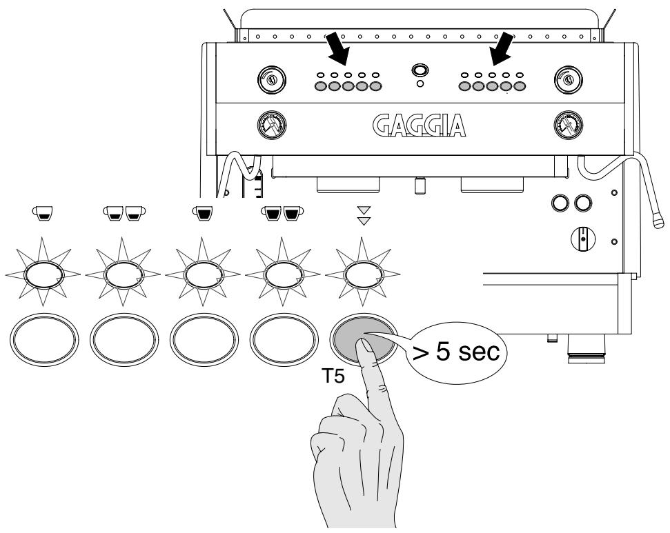 GAGGIA D90 - COFFEE MEASURE PROGRAMMING - 2