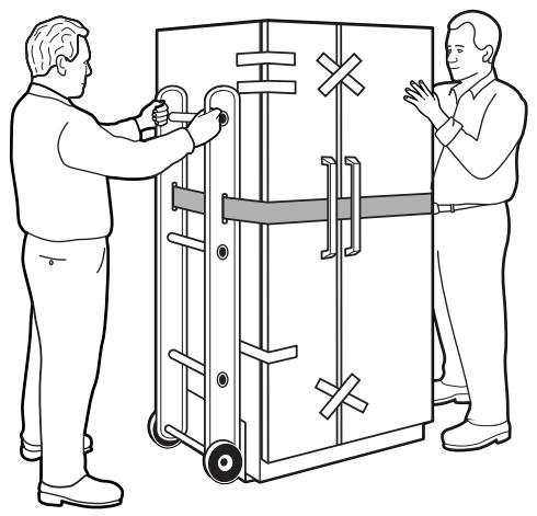 GE SIDE-BY-SIDE REFRIRATOR 23 - CÓMOCARGARELREFRIGERADOR ENUNACARRETTLADEMANO - 1