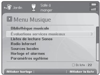 SONOS ZP90 - Menu Musique - 1