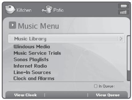 SONOS ZP90 - Menu Music - 1