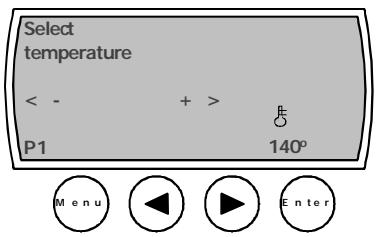 ASKO W620 - Le menu des températures - 1