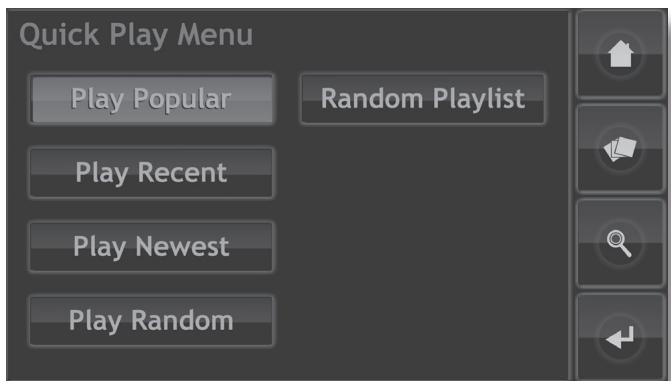NAIM HDX - Le menu Quick Play (lecture rapide) - 1