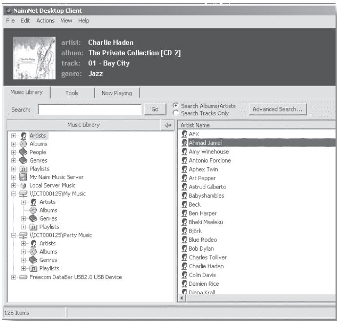 NAIM HDX - Affichage de fichier Desktop Client - 1