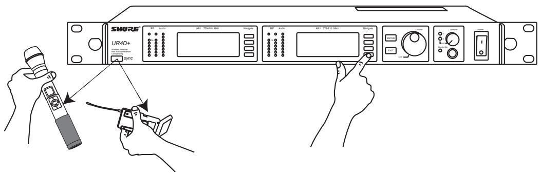 SHURE UHF-R WIRELESS - Pour exécuter la synchronisation d'un émetteur... - 1