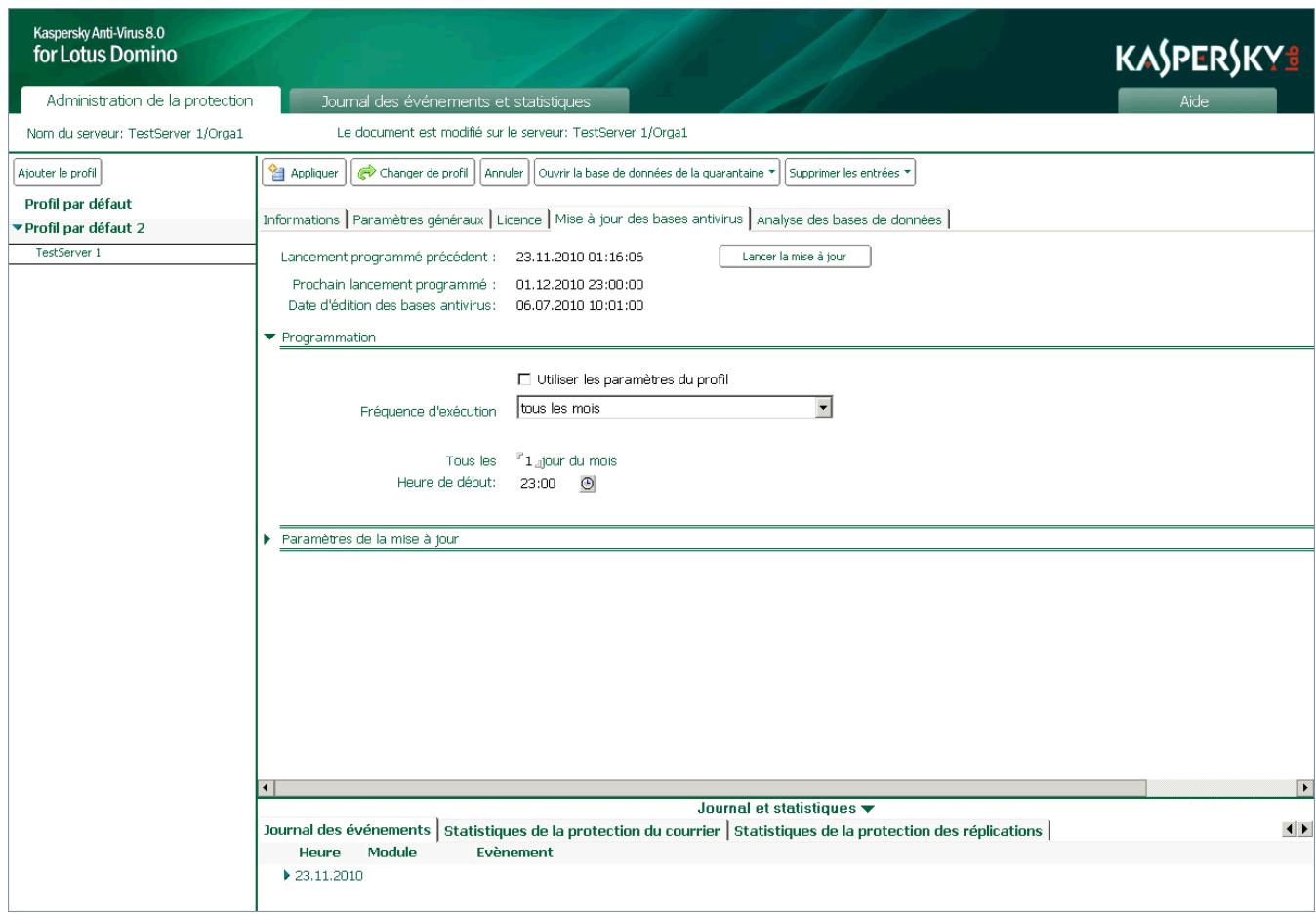 KASPERSKY ANTI-VIRUS 8 - MISE À JOUR SELON LA PROGRAMMATION - 1