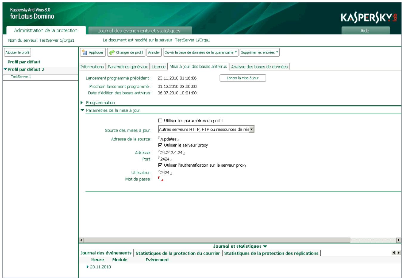 KASPERSKY ANTI-VIRUS 8 - Définition DE VALEURS INDIVIDUELLES POUR LES PARAMÉTRES DU SERVEUR - 1