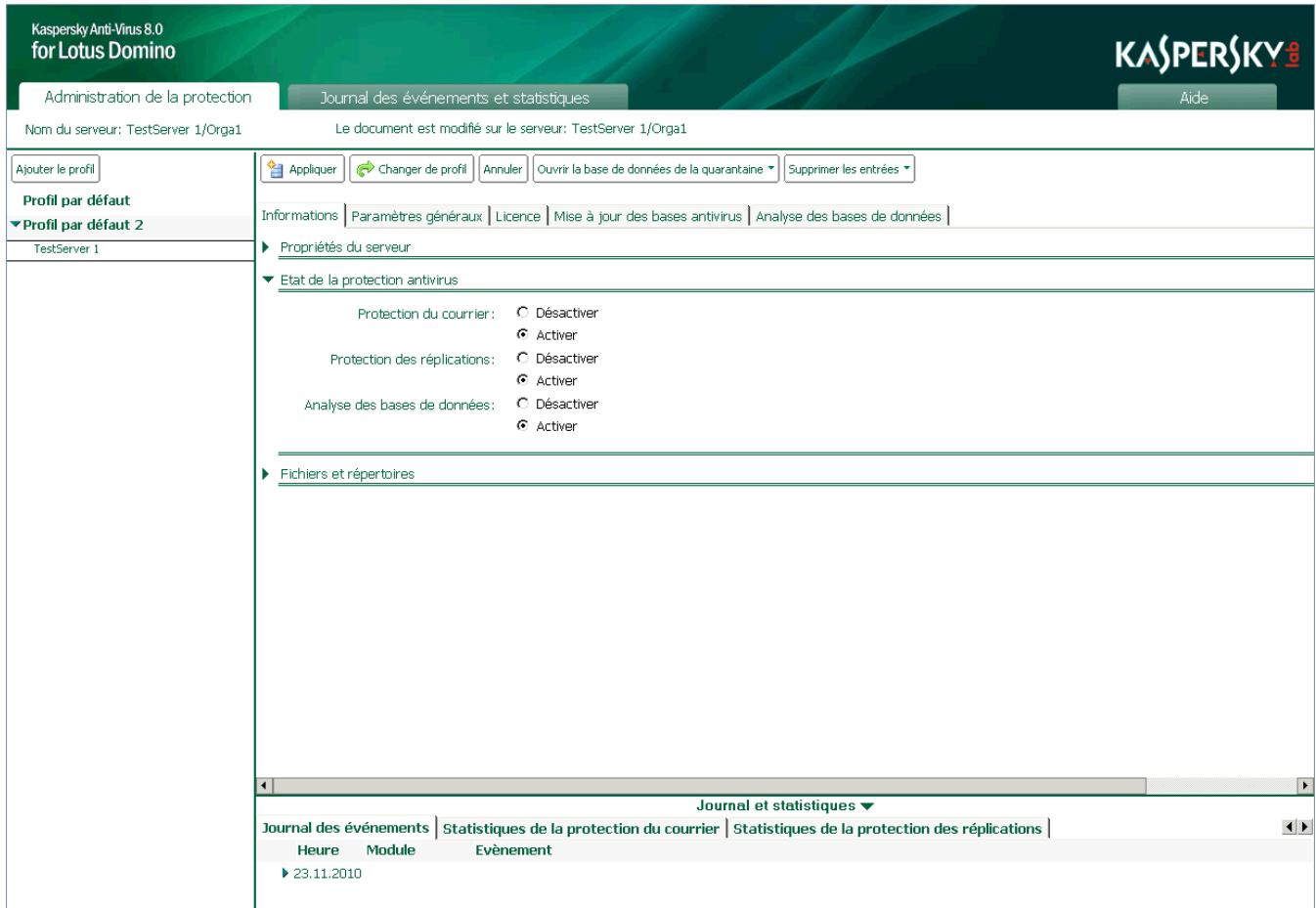 KASPERSKY ANTI-VIRUS 8 - ACTIVATION/DÉSACTIVATION DE LA PROTECTION DES RÉPPLICATIONS - 1