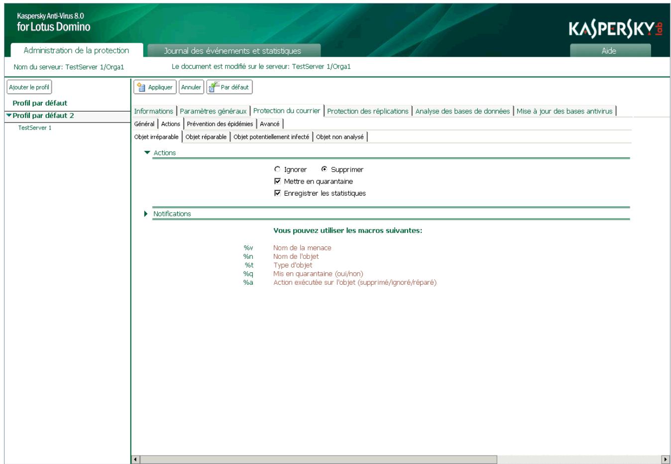 KASPERSKY ANTI-VIRUS 8 - CONFIGURATION DES PARAMÉTRES DES STATISTIQUES - 2