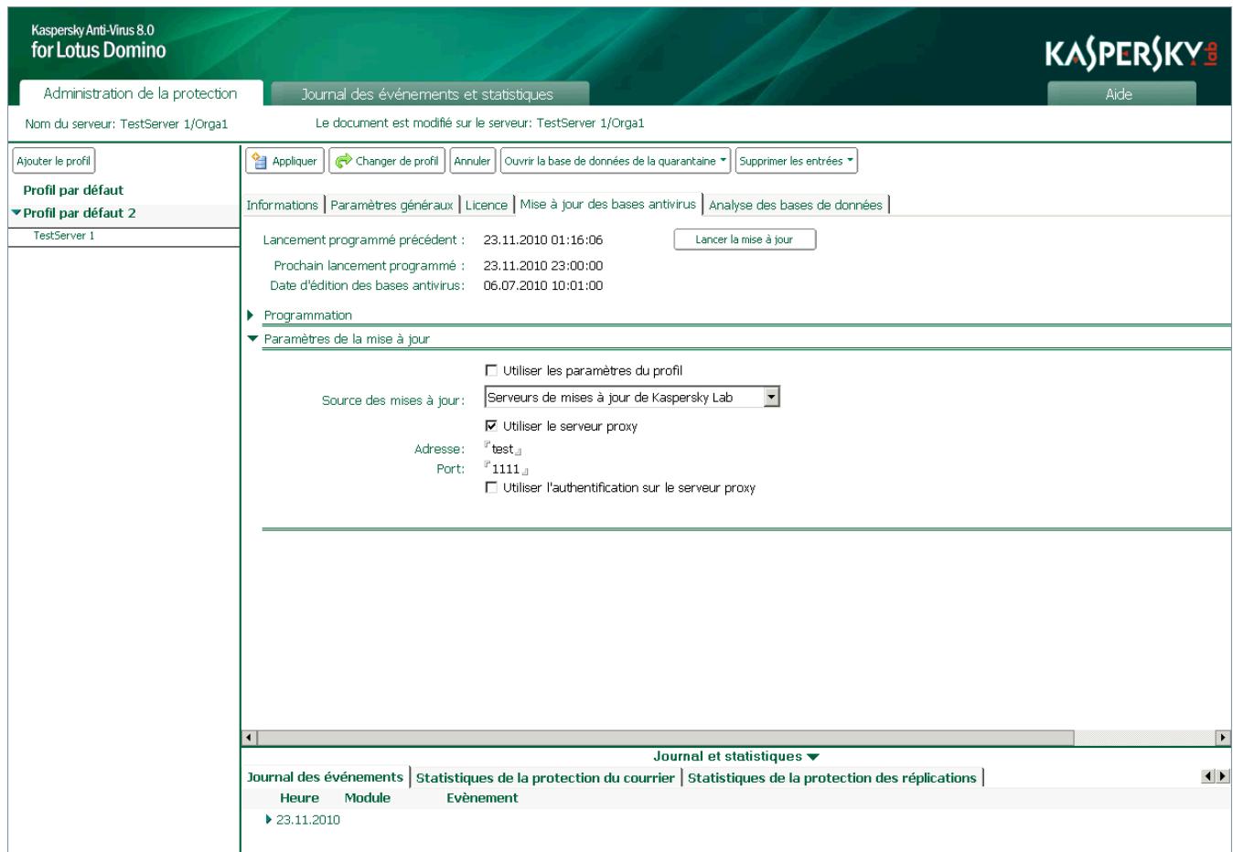 KASPERSKY ANTI-VIRUS 8 - SELECTION DE LA SOURCE DE MISES À JOUR - 1