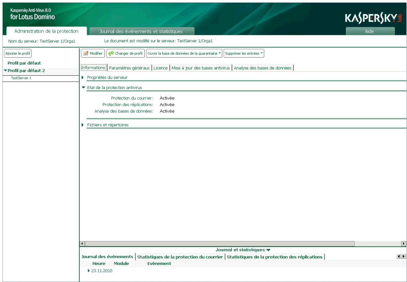 KASPERSKY ANTI-VIRUS 8 - ÉTAT DE LA PROTECTION DU SERVEUR - 1