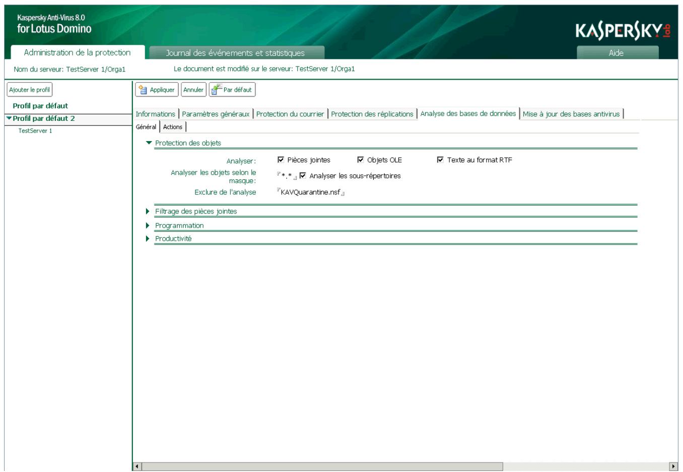 KASPERSKY ANTI-VIRUS 8 - SELECTION DES OBJECTS À ANALYSER DES BASES DE DONNÉES - 1
