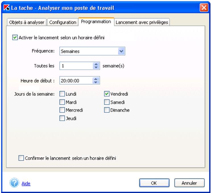 KASPERSKY ANTI-VIRUS PERSONAL PRO 5.0 - Programmation de l'execution des tâches - 4