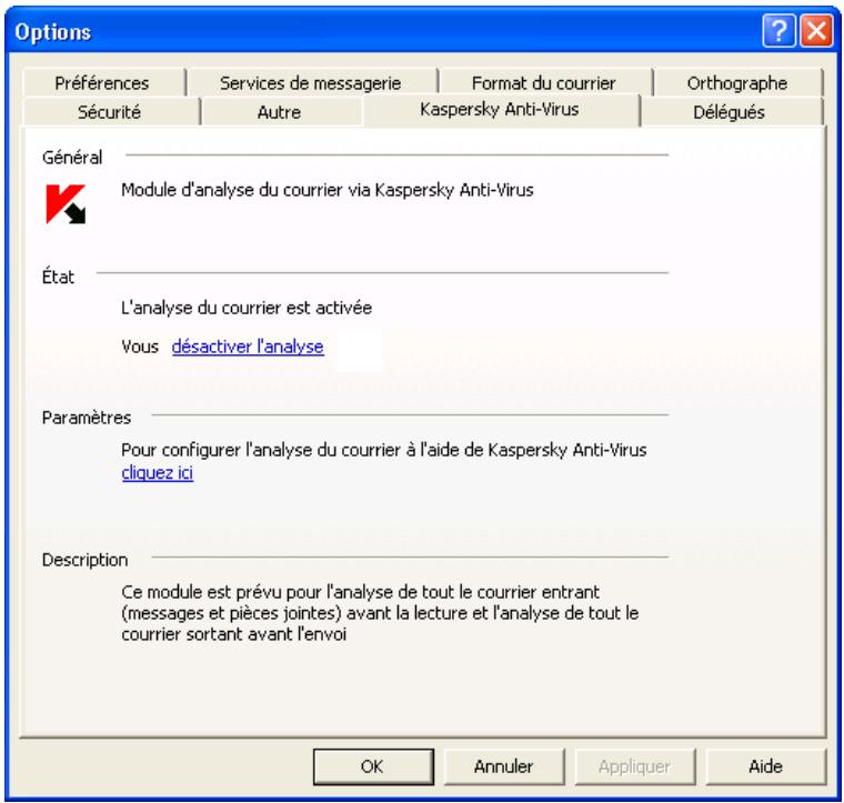 KASPERSKY ANTI-VIRUS PERSONAL PRO 5.0 - Analyse du courrier de Microsoft Office Outlook - 1