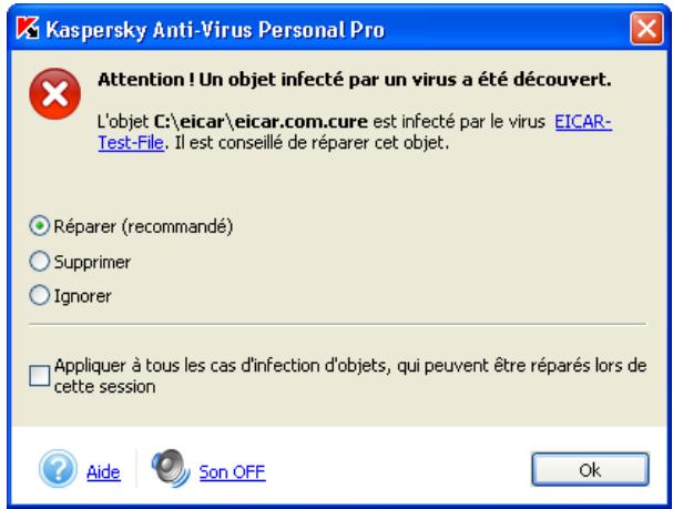 KASPERSKY ANTI-VIRUS PERSONAL PRO 5.0 - Traitement des virus - 5