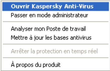 KASPERSKY ANTI-VIRUS PERSONAL PRO 5.0 - Menu contextuel - 2