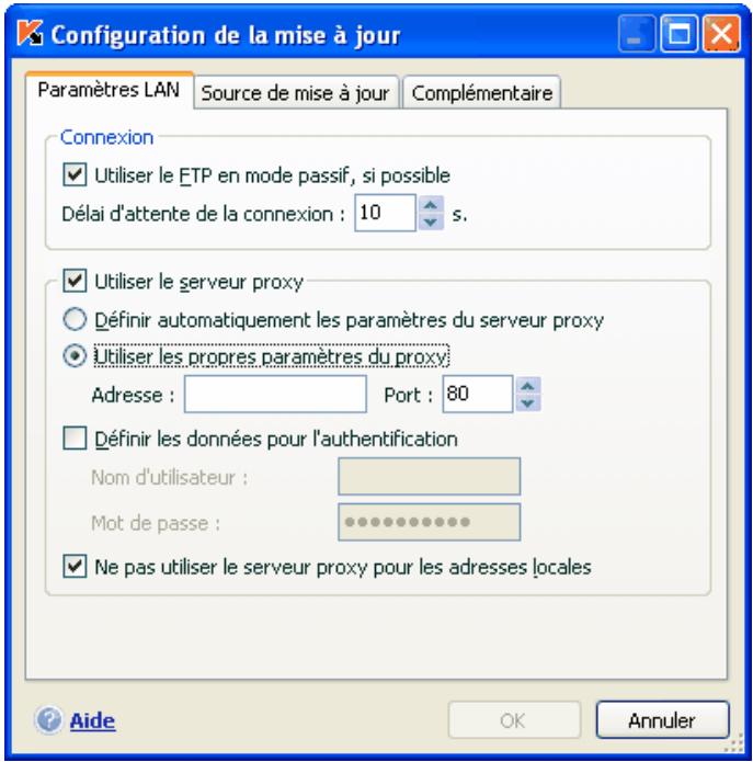 KASPERSKY INTERNET SECURITY 6.0 - Configuration des paramètres de connexion - 1