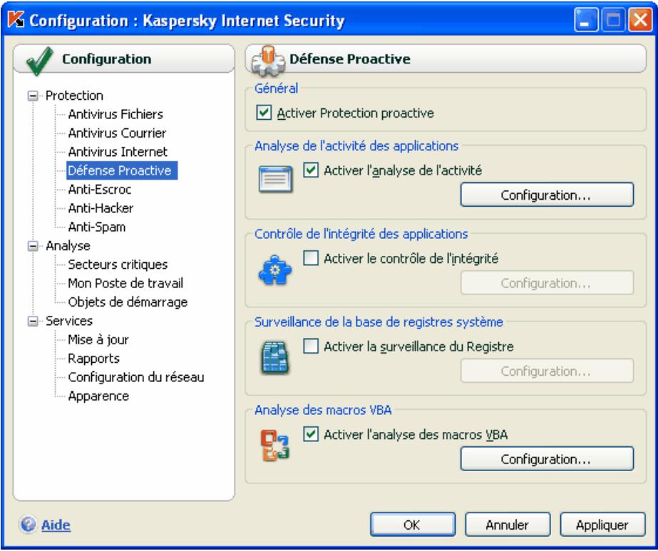 KASPERSKY INTERNET SECURITY 6.0 - Configuration de la défense proactive - 1
