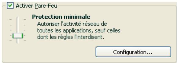 KASPERSKY INTERNET SECURITY 6.0 - Sélection du niveau de protection contre les attaques de réseau - 1