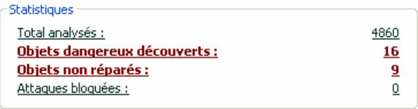 KASPERSKY INTERNET SECURITY 6.0 - Statistiques - 1
