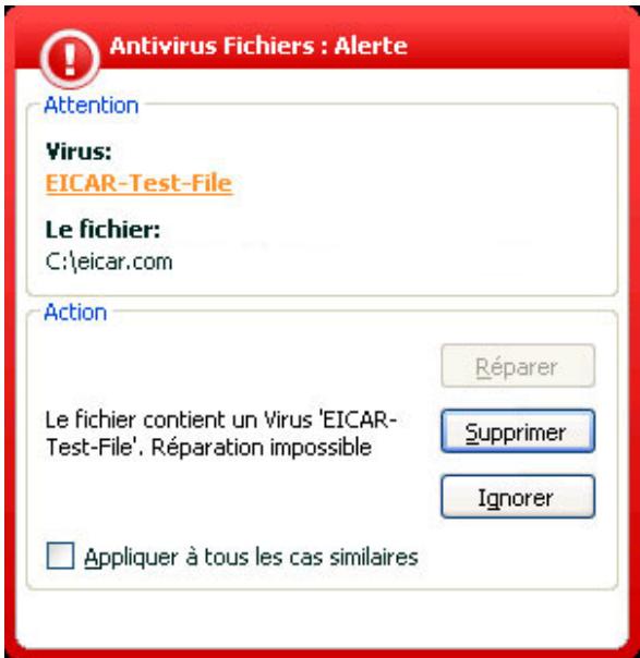 KASPERSKY INTERNET SECURITY 6.0 - Verification de l'Antivirus Fichiers - 1