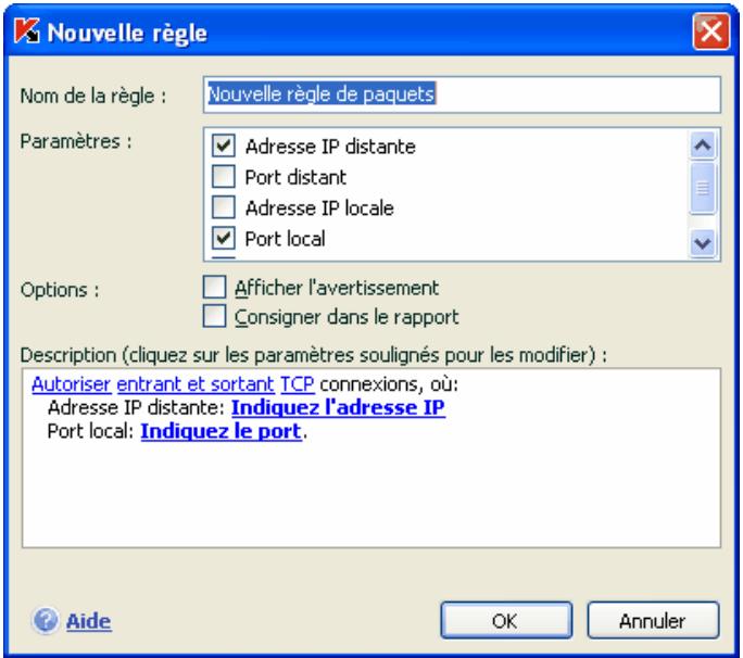 KASPERSKY INTERNET SECURITY 6.0 - Configuration affinée des règles pour les applications et les paquets - 1