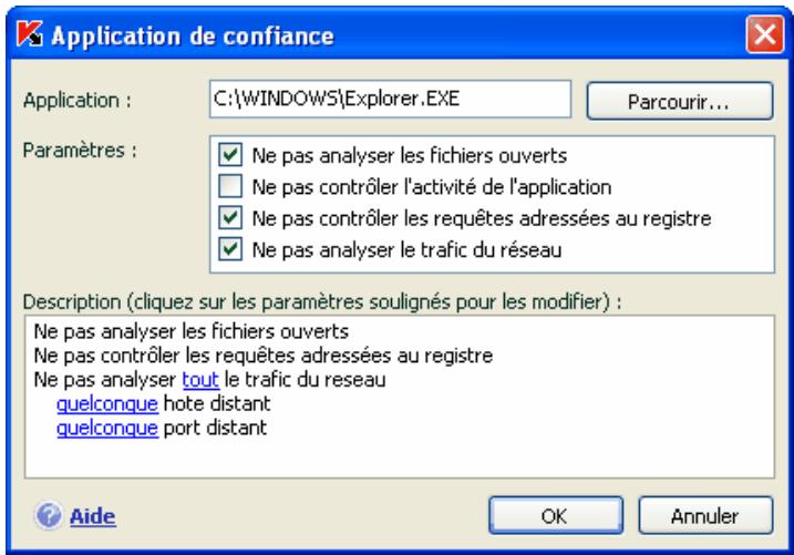 KASPERSKY INTERNET SECURITY 6.0 - Applications de confiance - 2