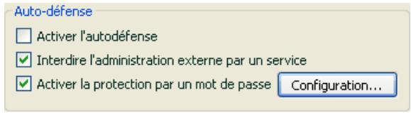 KASPERSKY INTERNET SECURITY 6.0 - Autodéfense du logiciel et restriction de l'accès - 3